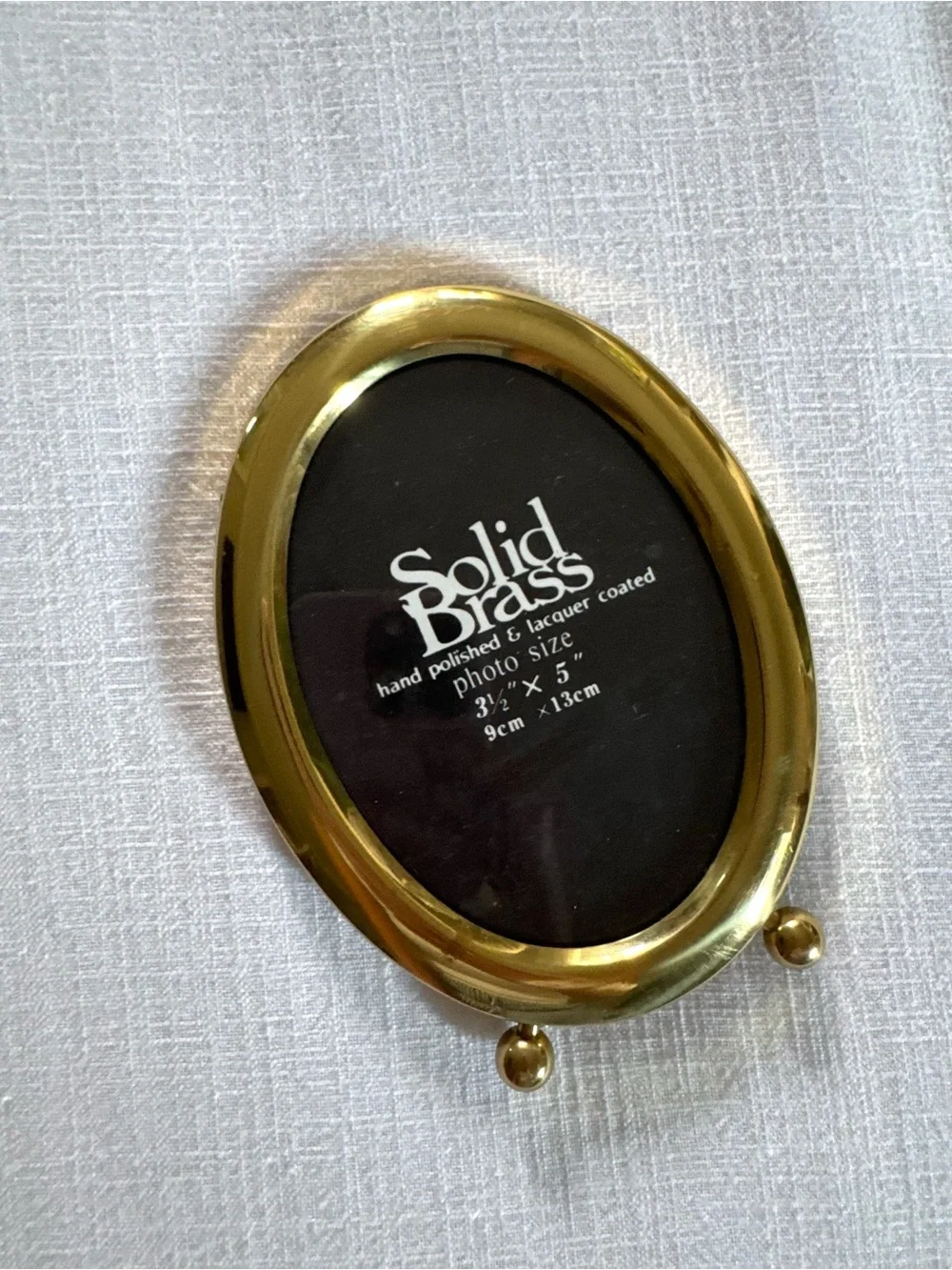 Solid Brass Vintage Oval 3”x 5” Picture Frame